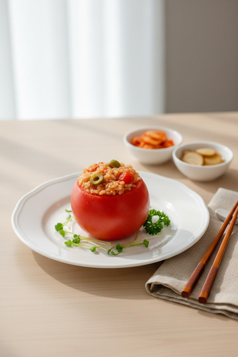 토마토찜밥 플레이팅 1